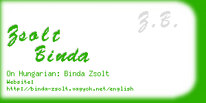zsolt binda business card